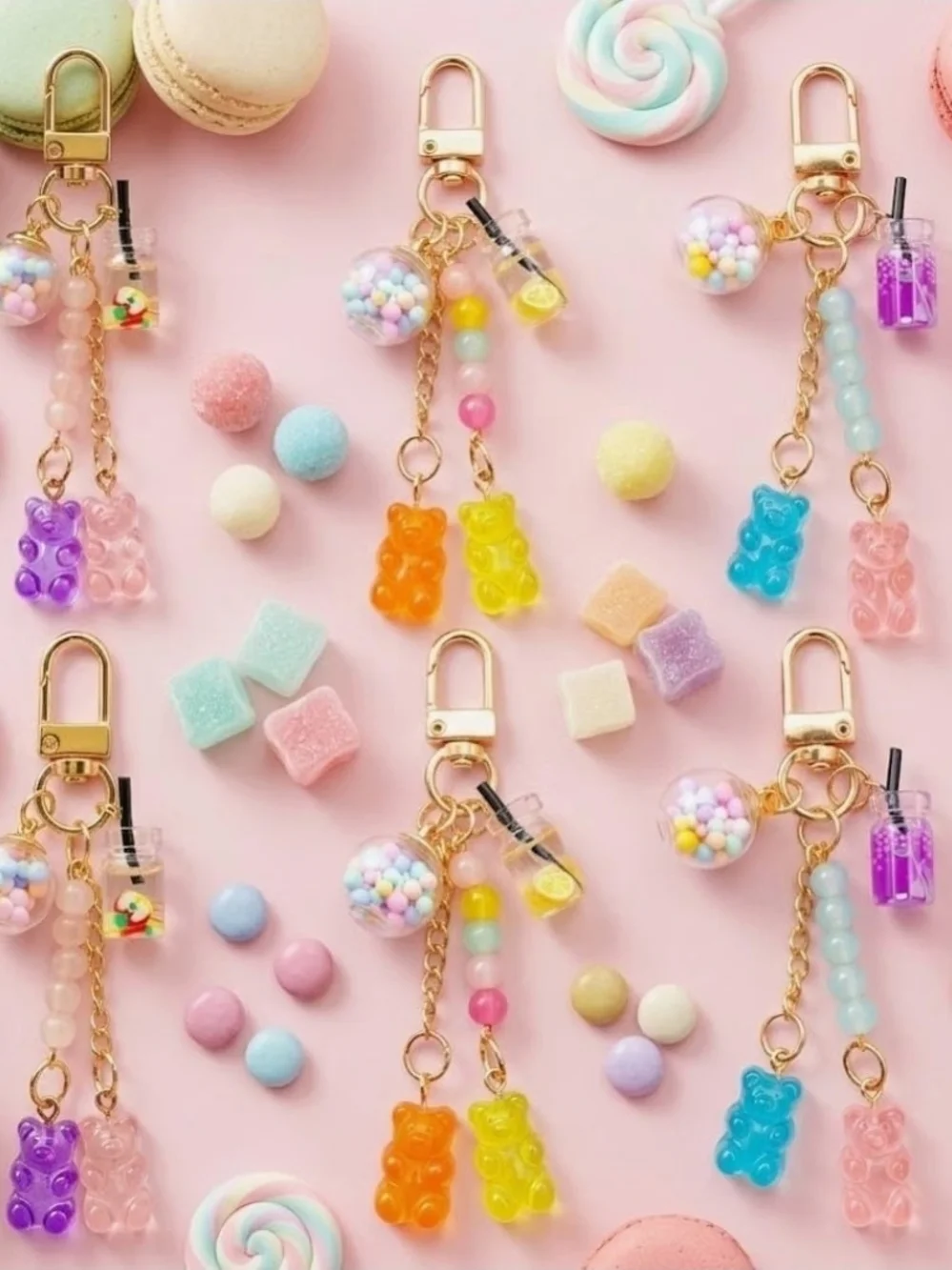Cute Gummy Bear Keychain Charm
